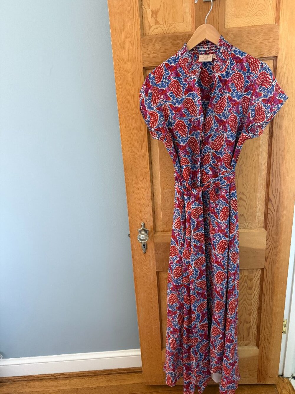 Rungolee Phoenix Print Belted Maxi Dress Size S